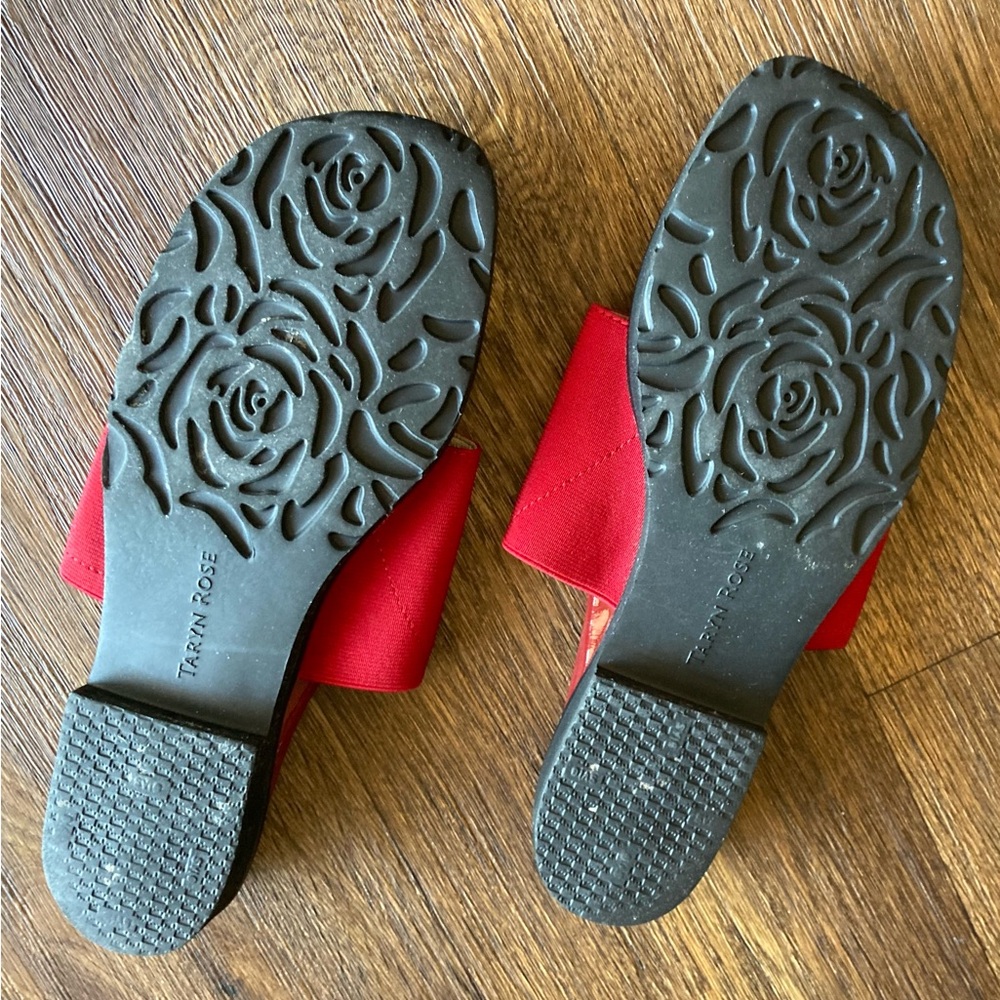 Taryn Rose Women's Red Slide Sandals - Picture 4 of 8